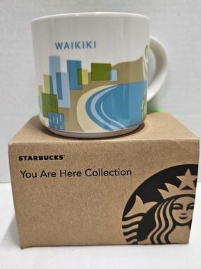 Starbucks Waikiki You Are Here Mug - Blue & Green